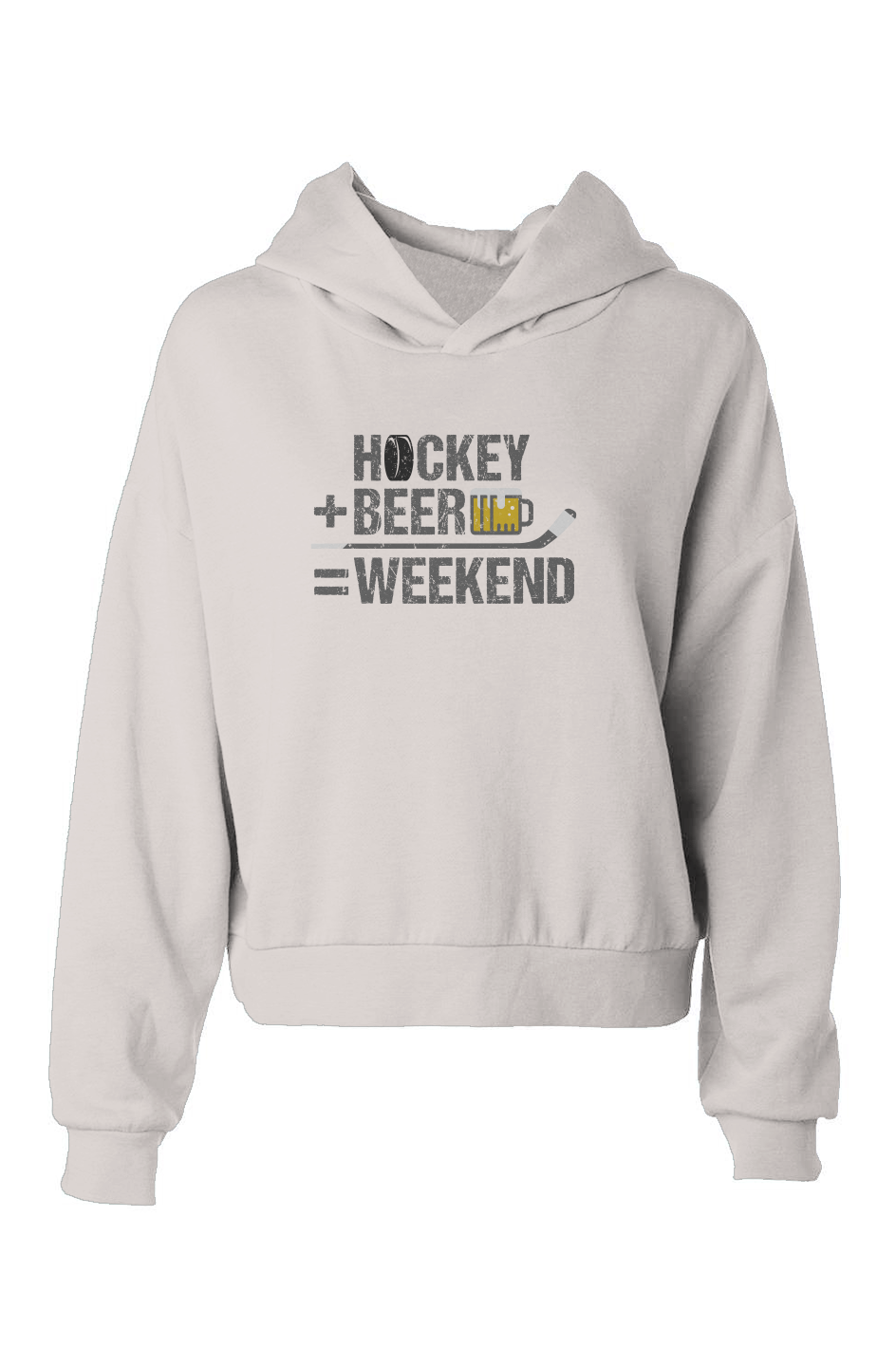 Barn Babe Hockey Math Hip-Height Hoodie Bone | Barn Garb Hockey Threads