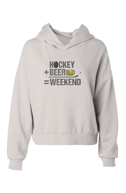 Barn Babe Hockey Math Hip-Height Hoodie Bone | Barn Garb Hockey Threads
