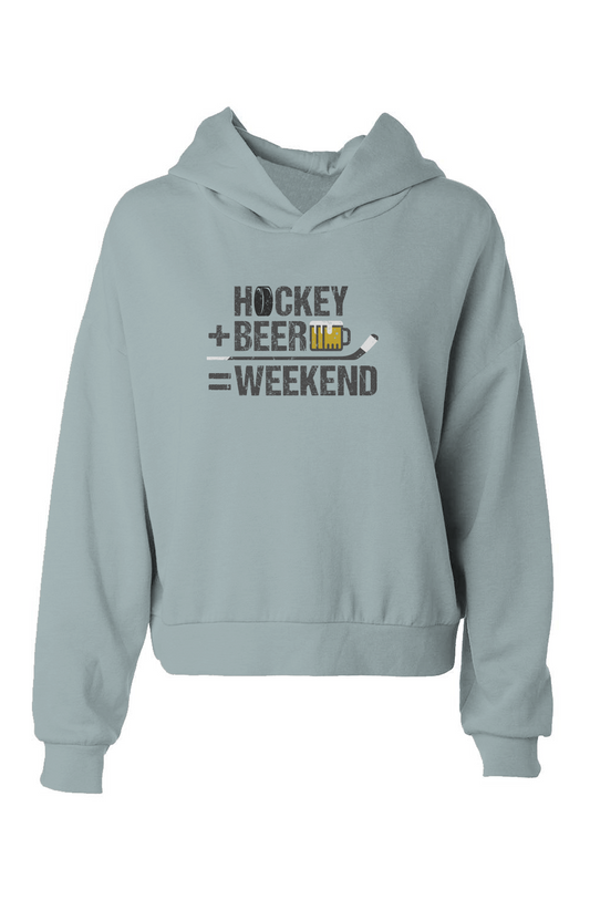 Barn Babe Hockey Math Hip-Height Hoodie Sage | Barn Garb Hockey Threads