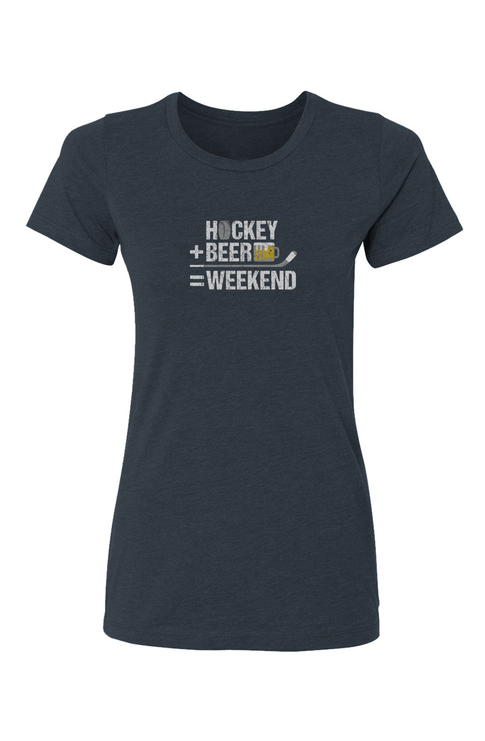 Barn Babe Hockey Math Tee Navy Blue | Barn Garb Hockey Threads