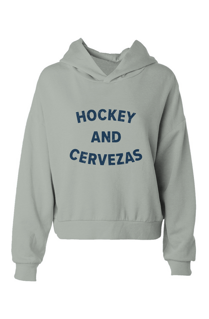 Barn Babe Hockey and Cervezas Hip-Height Hoodie Sage | Barn Garb Hockey Threads