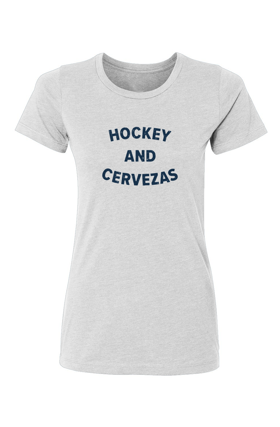 Barn Babe Hockey and Cervezas Tee White | Barn Garb Hockey Threads