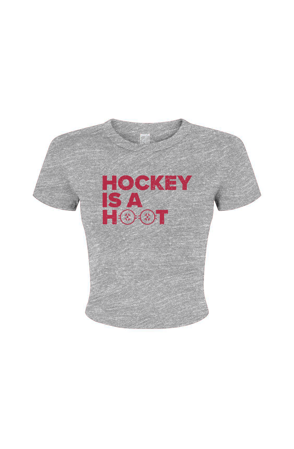 Barn Babe Hockey is a Hoot Baby Tee Grey | Barn Garb Hockey Threads