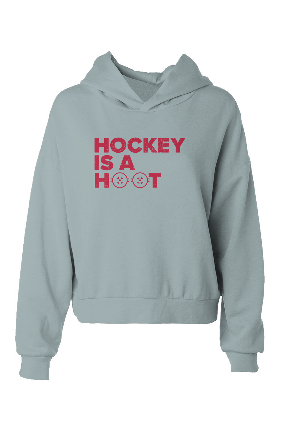 Barn Babe Hockey is a Hoot Hip-Height Hoodie Sage | Barn Garb Hockey Threads