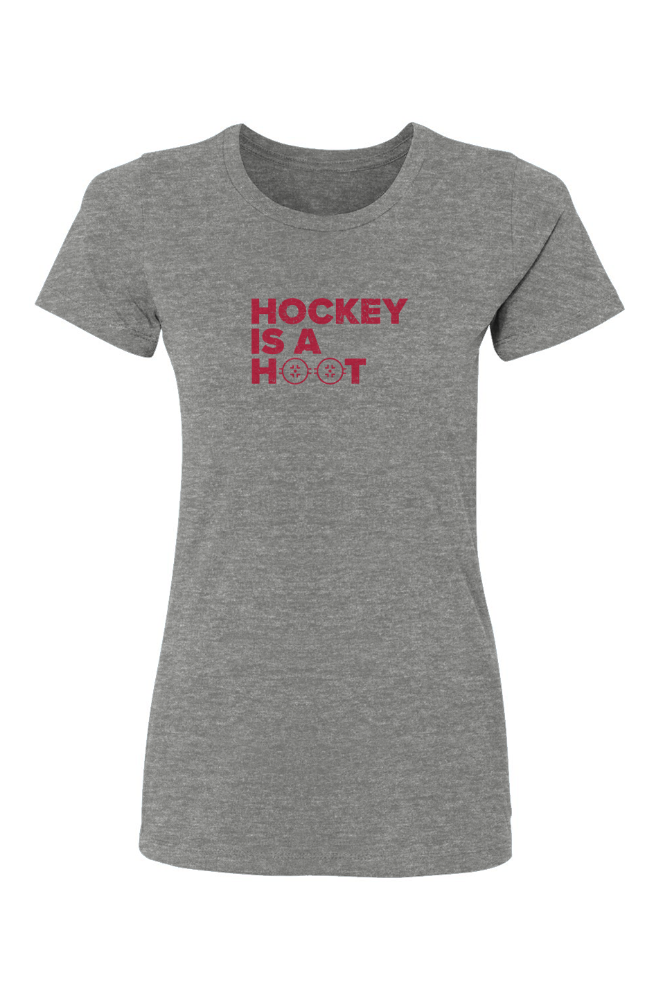 Barn Babe Hockey is a Hoot Tee Grey | Barn Garb Hockey Threads