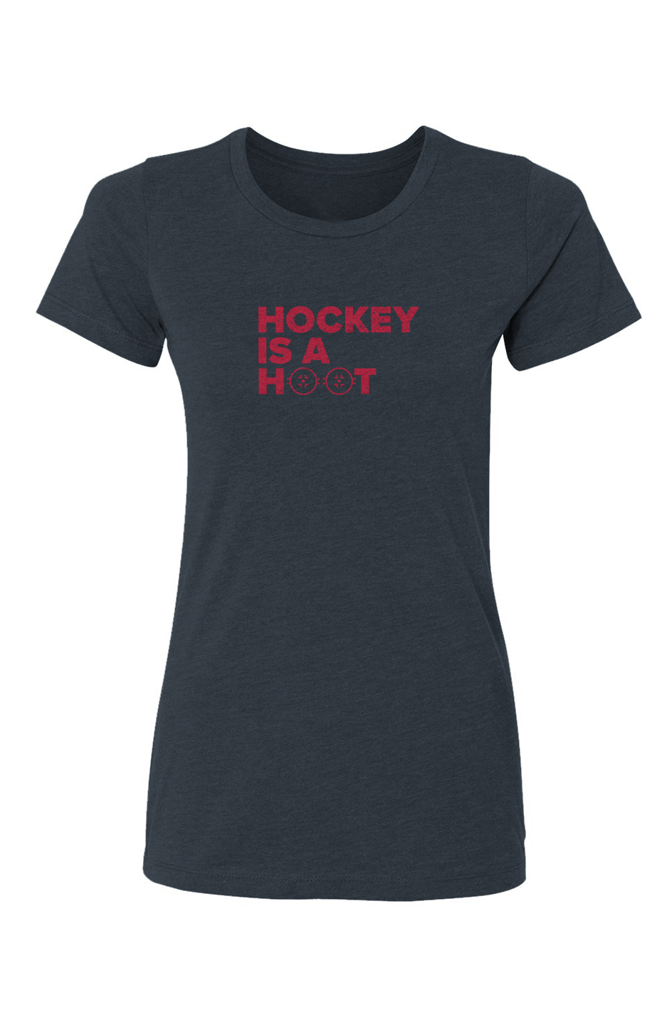 Barn Babe Hockey is a Hoot Tee Navy Blue | Barn Garb Hockey Threads
