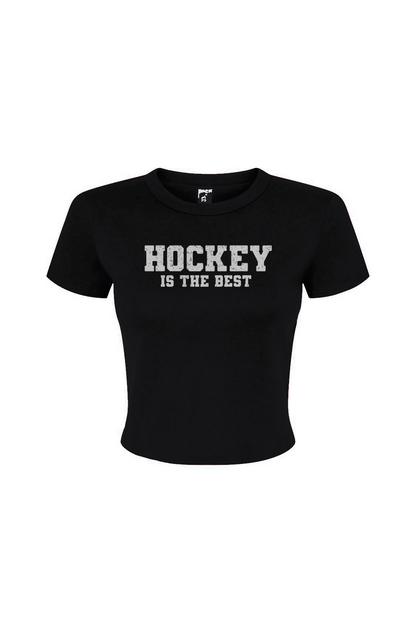 Barn Babe Hockey is the Best Baby Tee Black | Barn Garb Hockey Threads