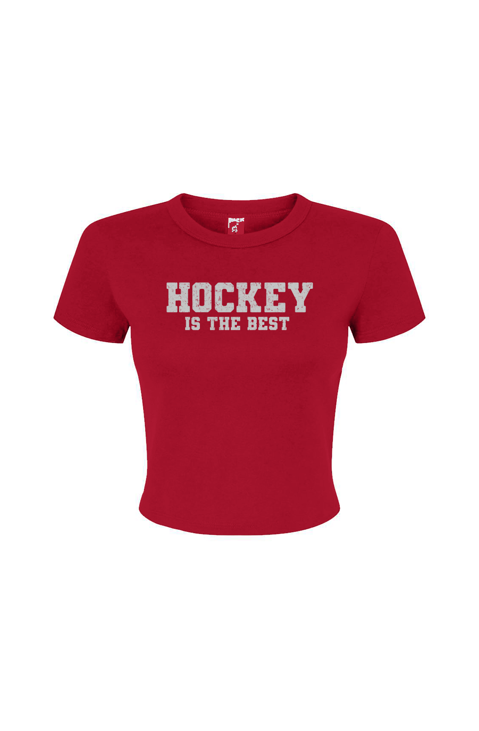 Barn Babe Hockey is the Best Baby Tee Red | Barn Garb Hockey Threads