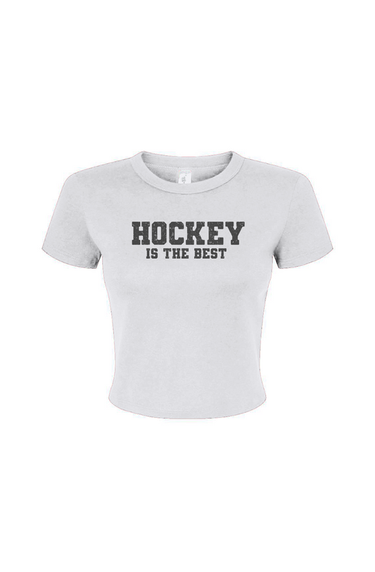 Barn Babe Hockey is the Best Baby Tee White | Barn Garb Hockey Threads