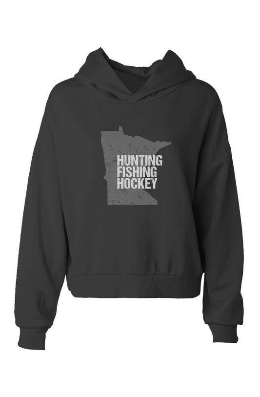 Barn Babe Hunting Fishing Hockey Hip-Height Hoodie Black | Barn Garb Hockey Threads
