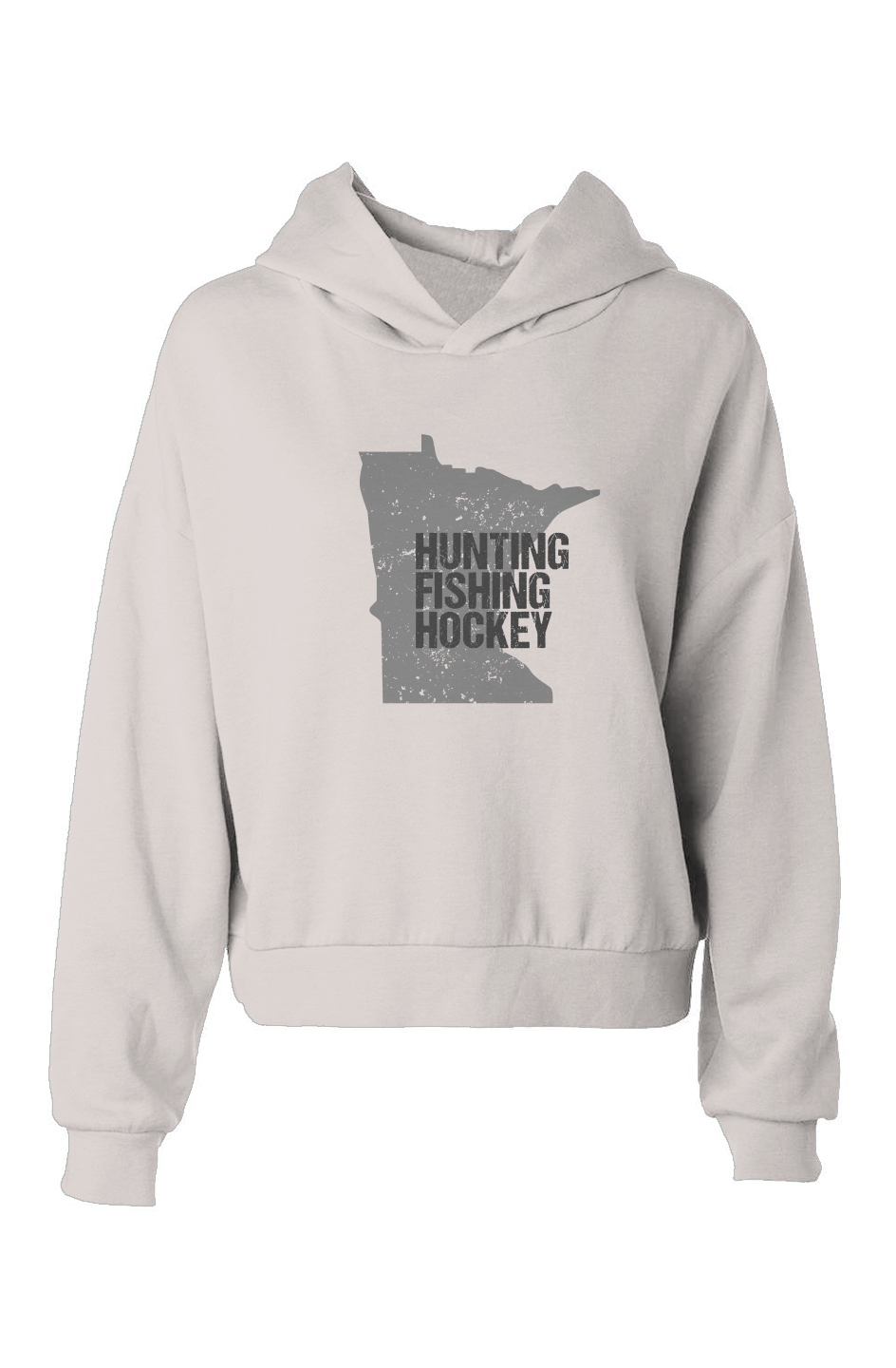 Barn Babe Hunting Fishing Hockey Hip-Height Hoodie Bone | Barn Garb Hockey Threads