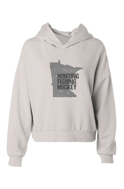 Barn Babe Hunting Fishing Hockey Hip-Height Hoodie Bone | Barn Garb Hockey Threads