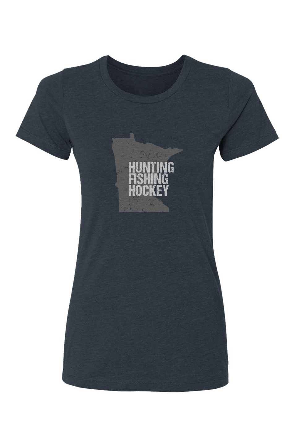 Barn Babe Hunting Fishing Hockey Tee Navy Blue | Barn Garb Hockey Threads
