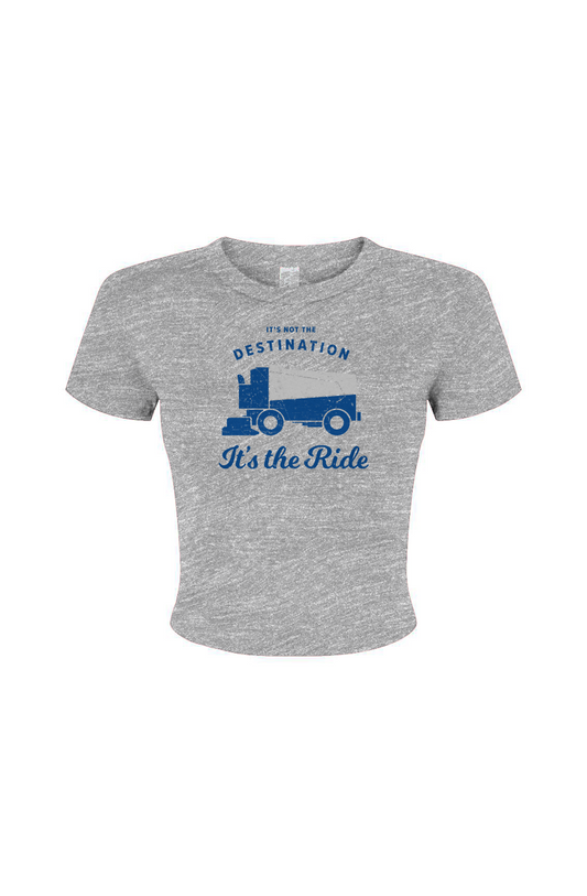 Barn Babe It's the Ride Baby Tee Grey | Barn Garb Hockey Threads