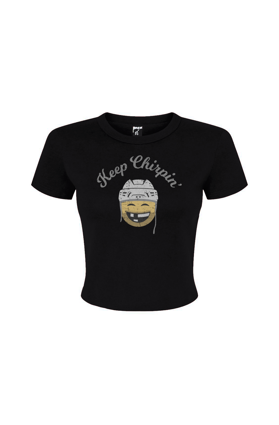 Barn Babe Keep Chirpin' Baby Tee Black | Barn Garb Hockey Threads