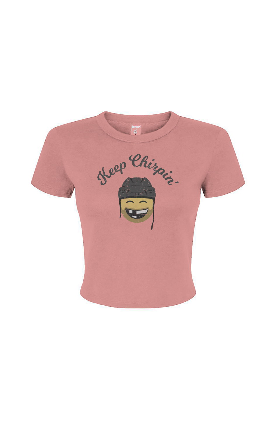 Barn Babe Keep Chirpin' Baby Tee Pink | Barn Garb Hockey Threads