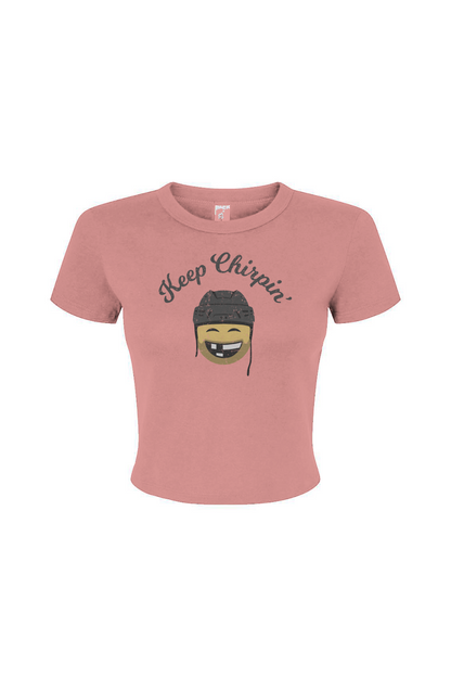 Barn Babe Keep Chirpin' Baby Tee Pink | Barn Garb Hockey Threads