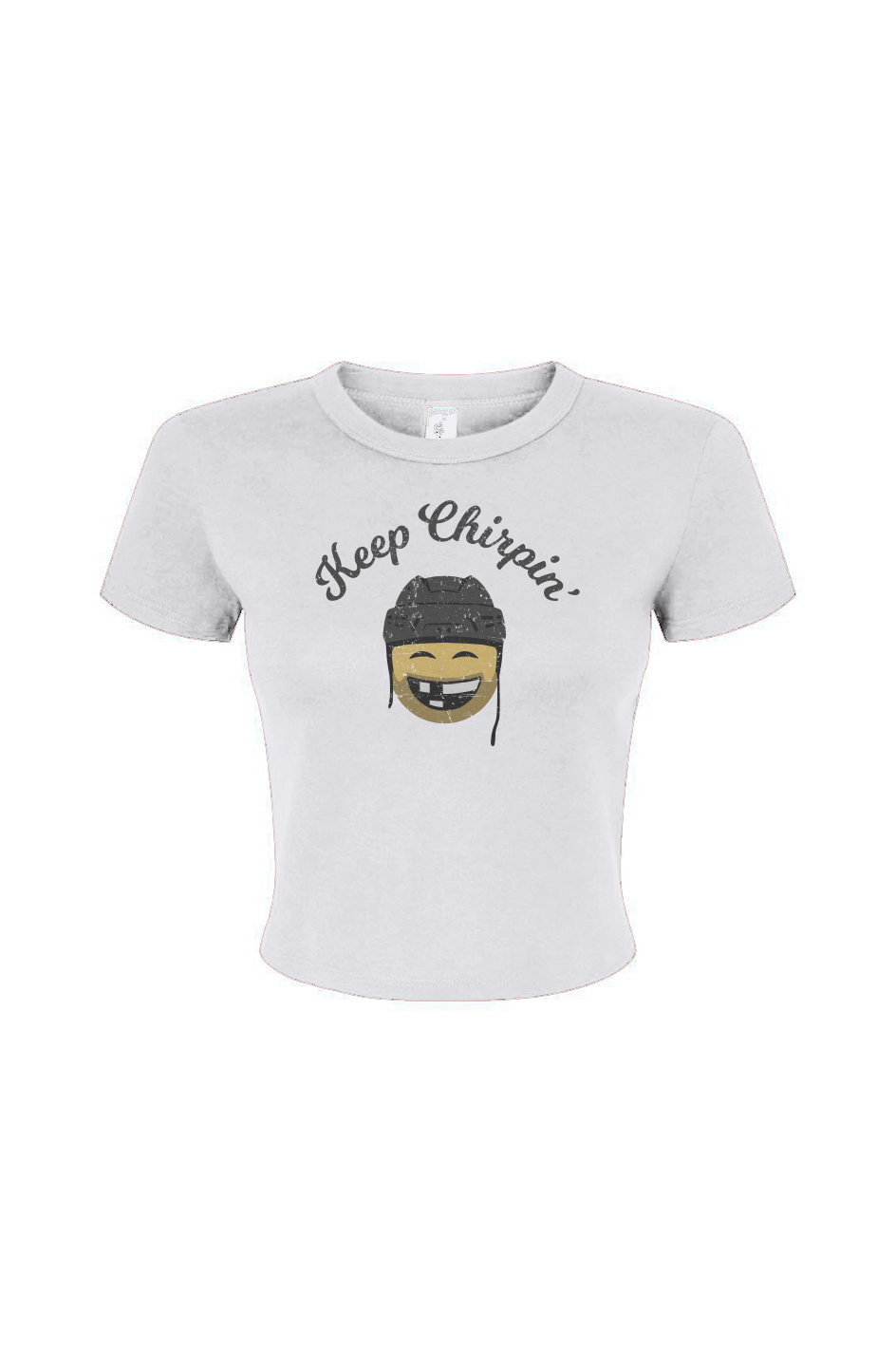 Barn Babe Keep Chirpin' Baby Tee White | Barn Garb Hockey Threads