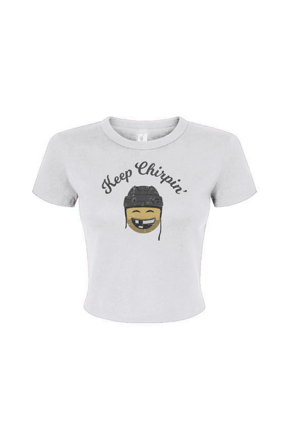 Barn Babe Keep Chirpin' Baby Tee White | Barn Garb Hockey Threads