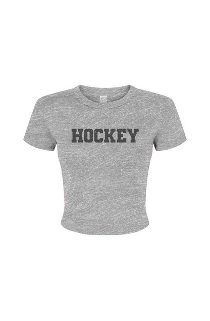 Barn Babe Legacy Hockey Baby Tee Grey | Barn Garb Hockey Threads