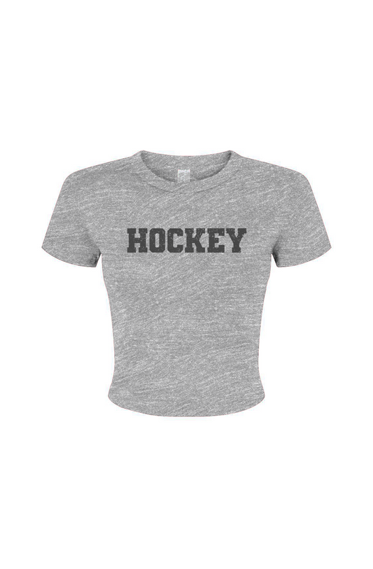 Barn Babe Legacy Hockey Baby Tee Grey | Barn Garb Hockey Threads