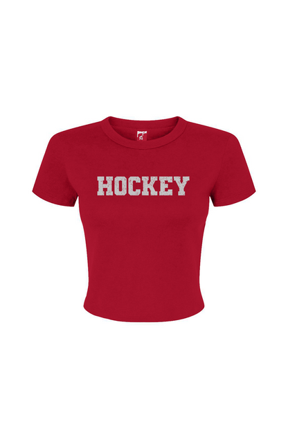 Barn Babe Legacy Hockey Baby Tee Red | Barn Garb Hockey Threads