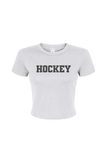 Barn Babe Legacy Hockey Baby Tee White | Barn Garb Hockey Threads