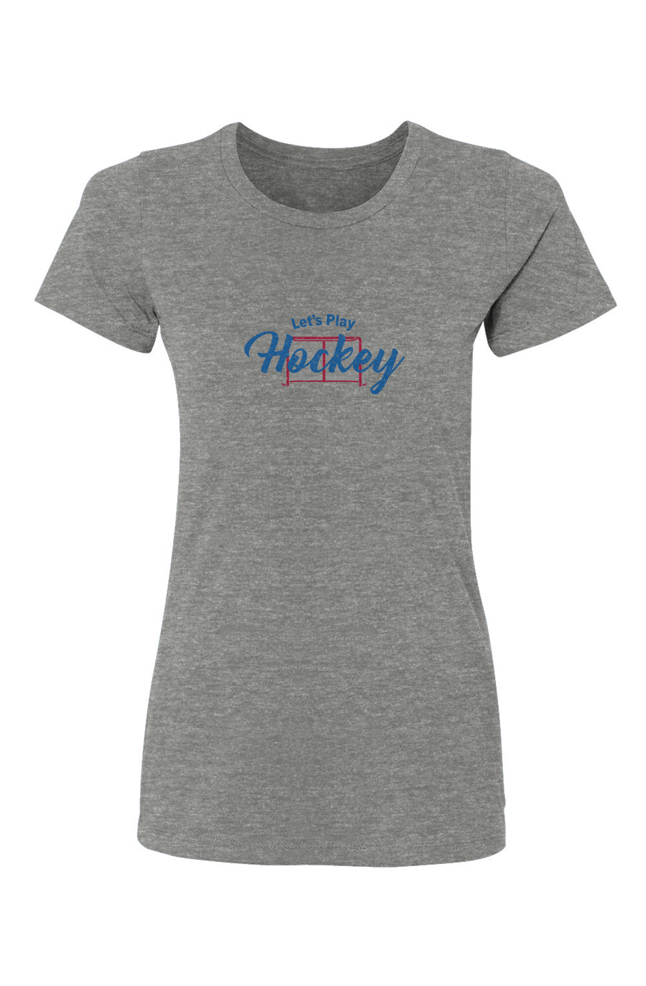 Barn Babe Let's Play Hockey Tee Grey | Barn Garb Hockey Threads