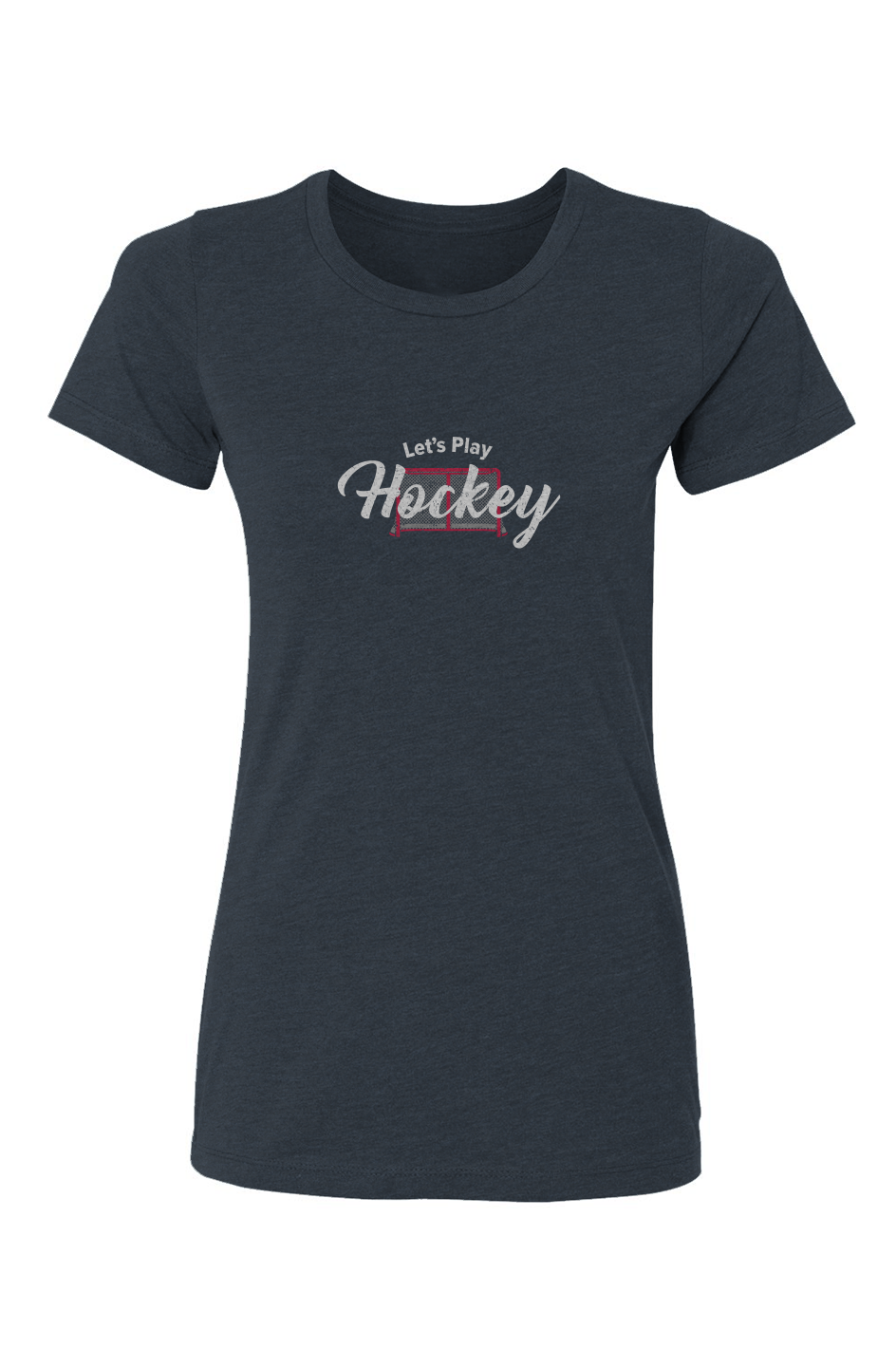 Barn Babe Let's Play Hockey Tee Navy Blue | Barn Garb Hockey Threads