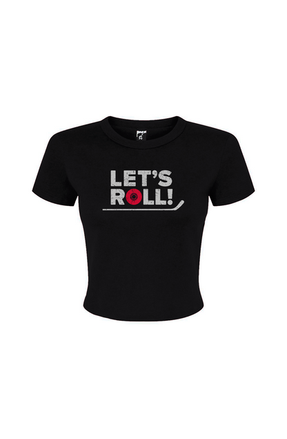 Barn Babe Let's Roll Baby Tee Black | Barn Garb Hockey Threads