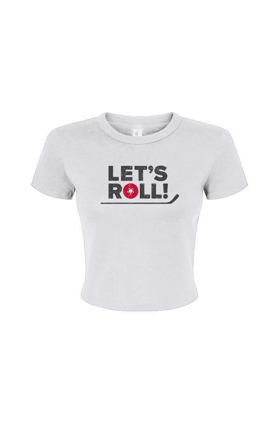 Barn Babe Let's Roll Baby Tee White | Barn Garb Hockey Threads