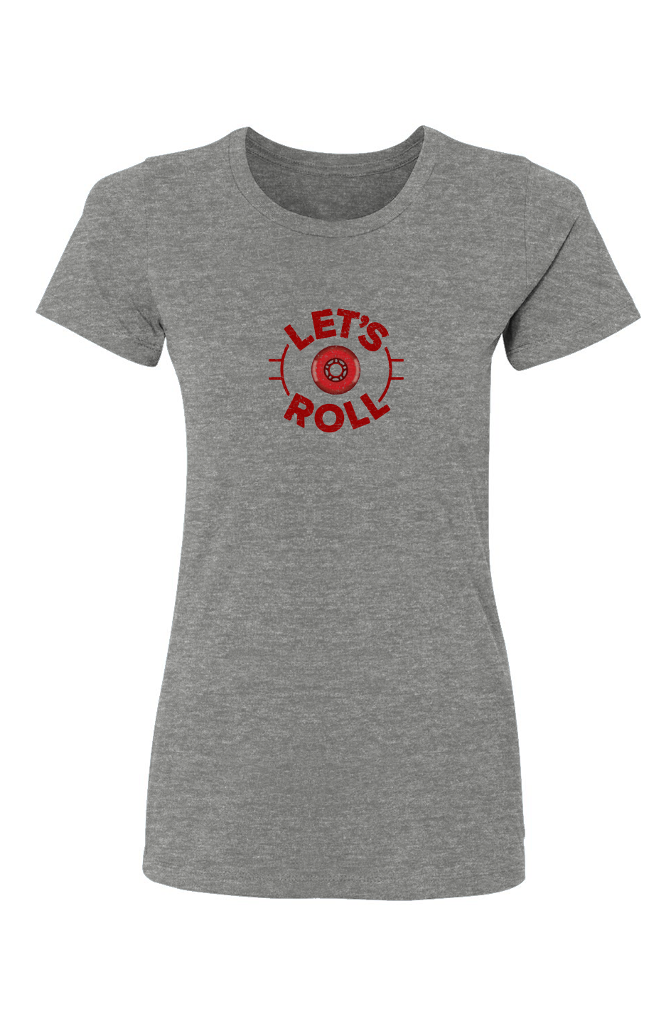 Barn Babe Let's Roll Circle Tee Grey | Barn Garb Hockey Threads