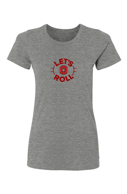 Barn Babe Let's Roll Circle Tee Grey | Barn Garb Hockey Threads