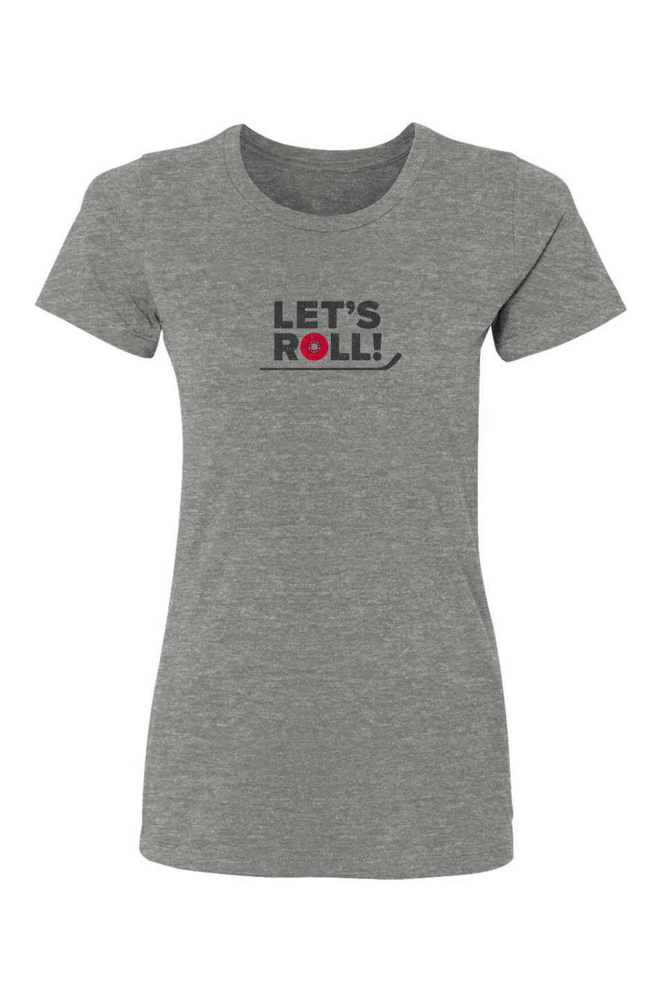 Barn Babe Let's Roll Tee Grey | Barn Garb Hockey Threads