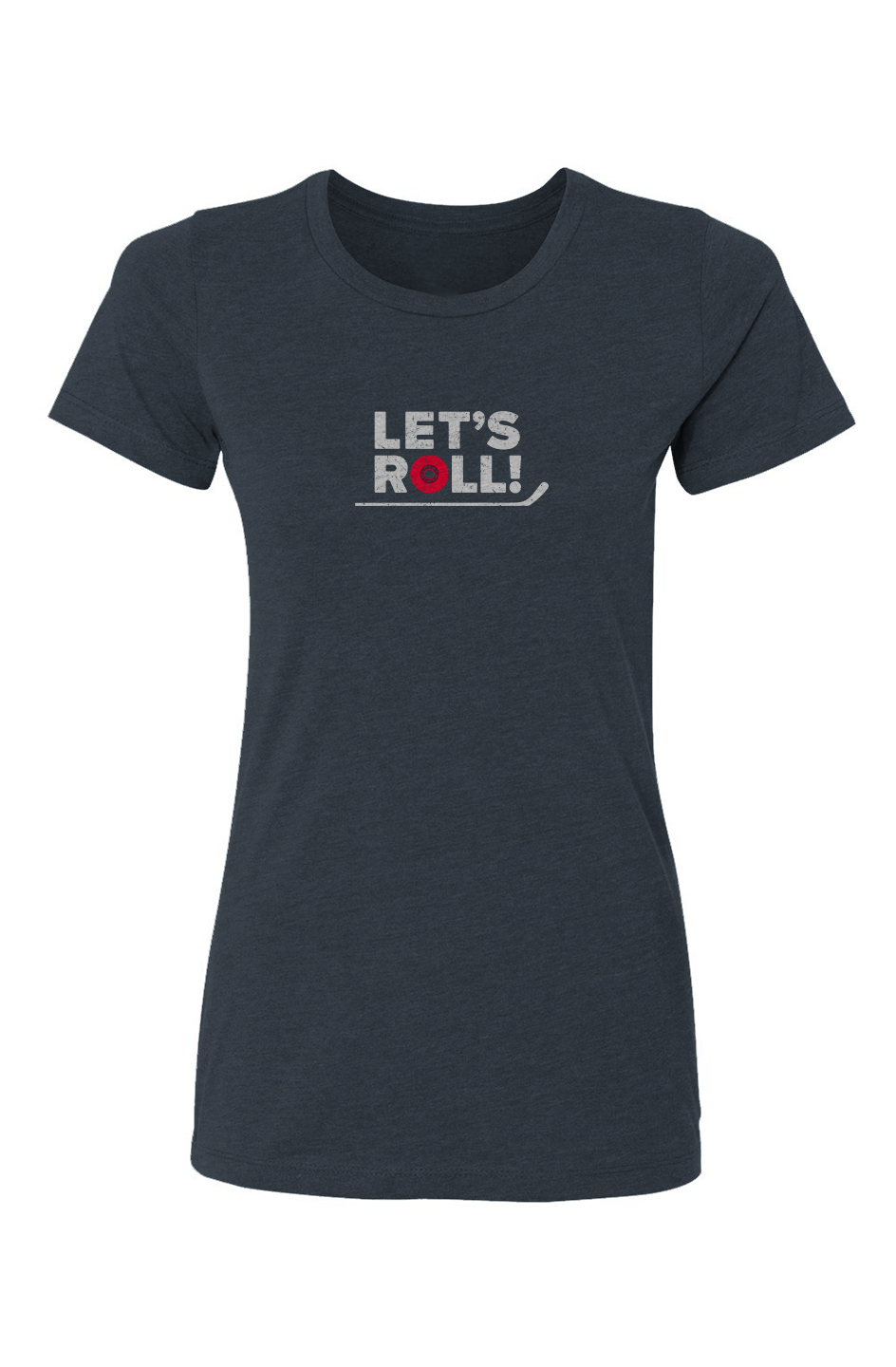 Barn Babe Let's Roll Tee Navy Blue | Barn Garb Hockey Threads