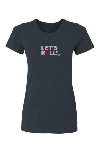 Barn Babe Let's Roll Tee Navy Blue | Barn Garb Hockey Threads