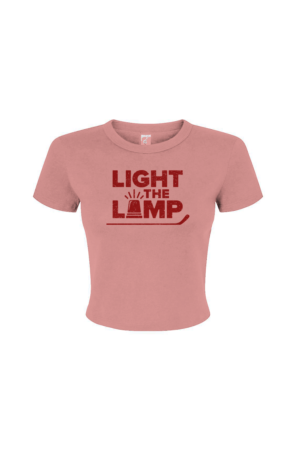 Barn Babe Light the Lamp Baby Tee Pink | Barn Garb Hockey Threads
