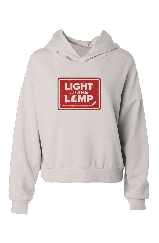 Barn Babe Light the Lamp Badge Hip-Height Hoodie Bone | Barn Garb Hockey Threads