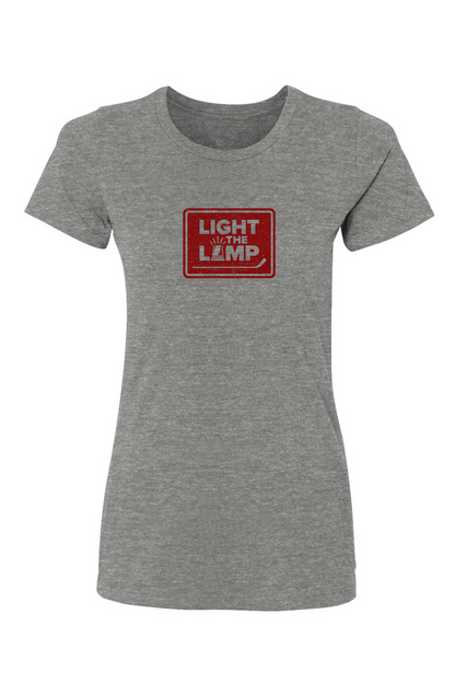 Barn Babe Light the Lamp Badge Tee Grey | Barn Garb Hockey Threads