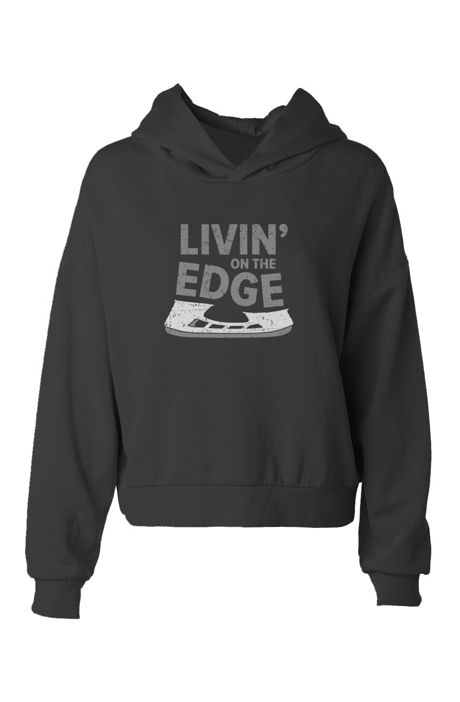 Barn Babe Livin' on the Edge Hip-Height Hoodie Black | Barn Garb Hockey Threads