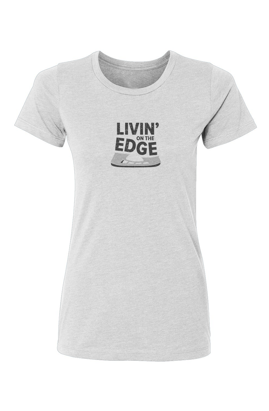Barn Babe Livin' on the Edge Tee White | Barn Garb Hockey Threads