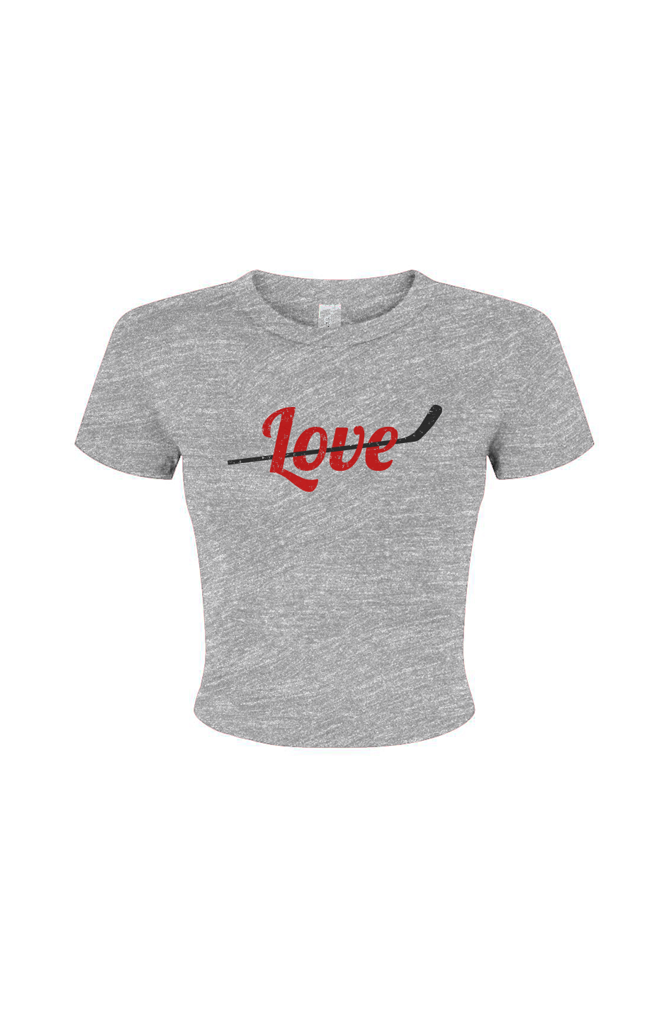 Barn Babe Love Stick Baby Tee Grey | Barn Garb Hockey Threads