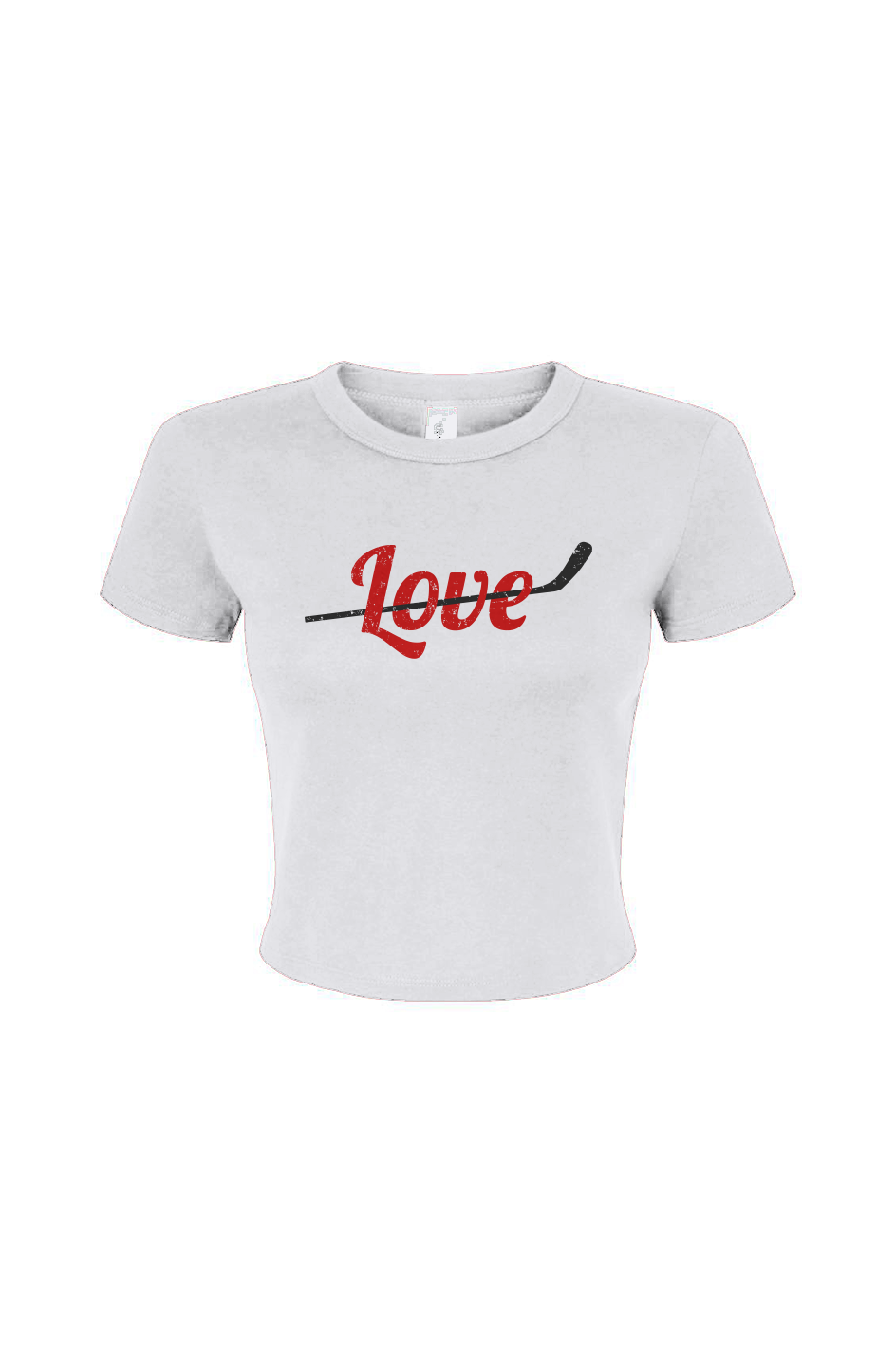 Barn Babe Love Stick Baby Tee White | Barn Garb Hockey Threads