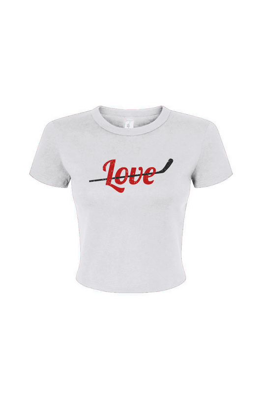 Barn Babe Love Stick Baby Tee White | Barn Garb Hockey Threads