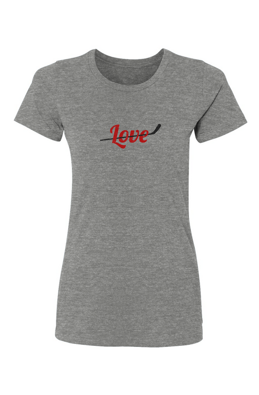 Barn Babe Love Stick Tee Grey | Barn Garb Hockey Threads