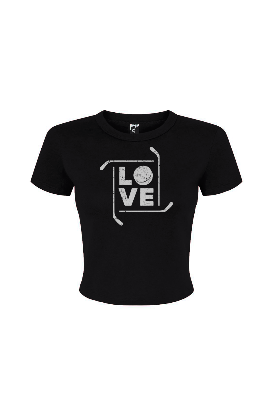 Barn Babe Love the Game Baby Tee Black | Barn Garb Hockey Threads