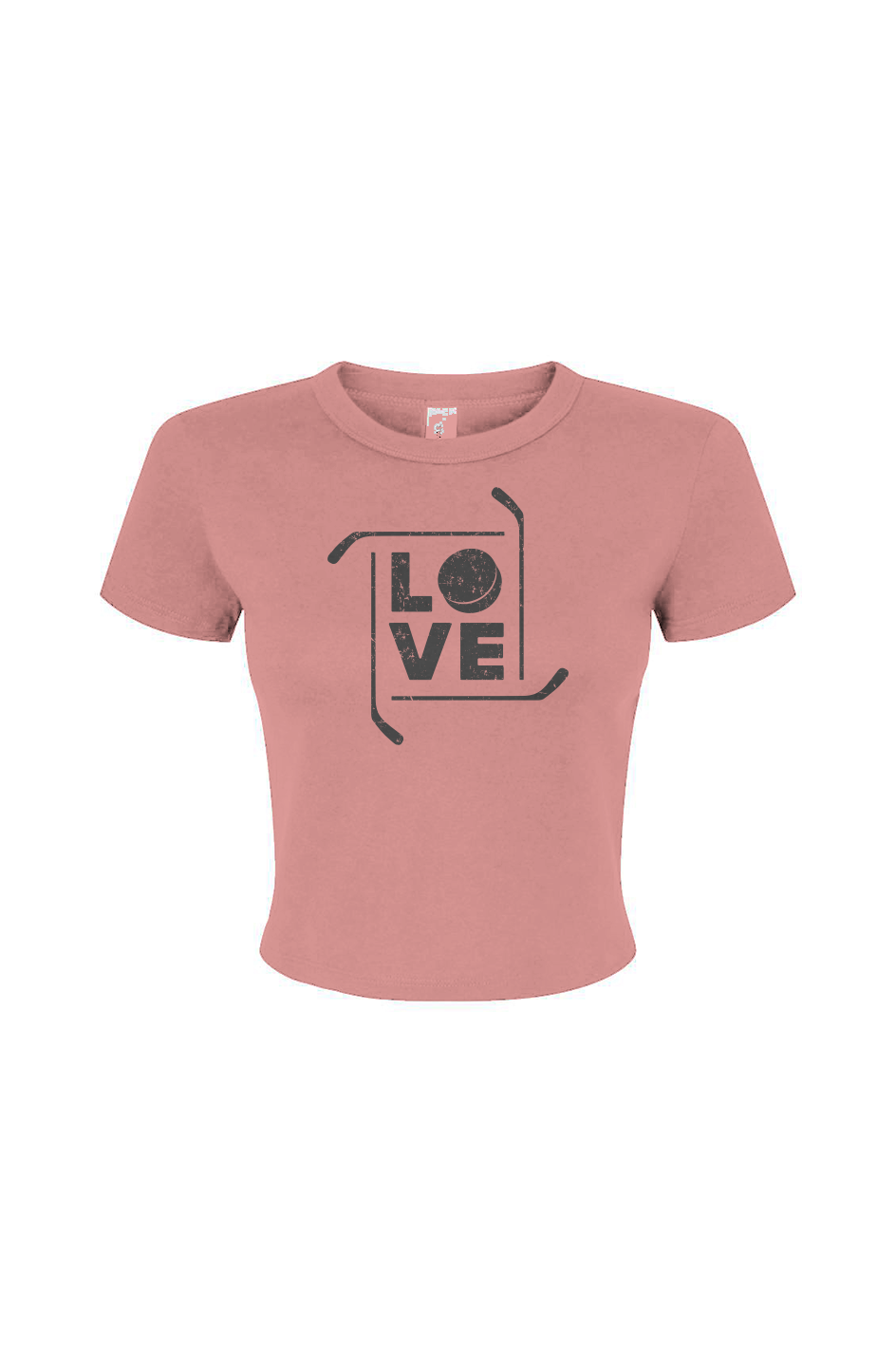 Barn Babe Love the Game Baby Tee Pink | Barn Garb Hockey Threads