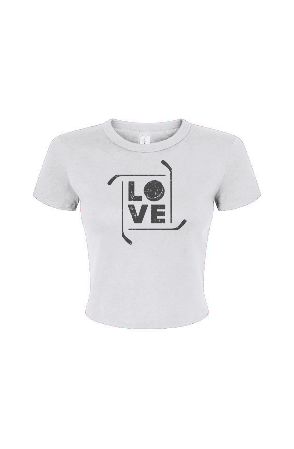 Barn Babe Love the Game Baby Tee White | Barn Garb Hockey Threads
