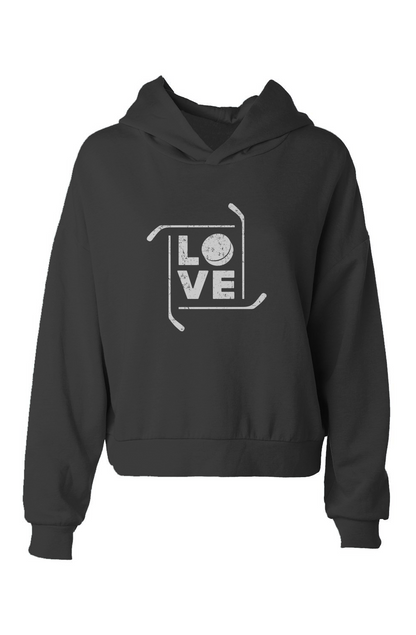 Barn Babe Love the Game Hip-Height Hoodie Black | Barn Garb Hockey Threads
