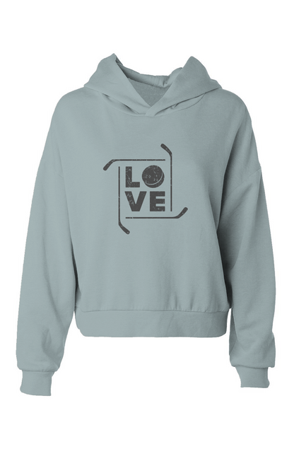 Barn Babe Love the Game Hip-Height Hoodie Sage | Barn Garb Hockey Threads